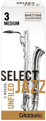 DAddario Woodwinds Select Jazz Unfiled Bariton 3M