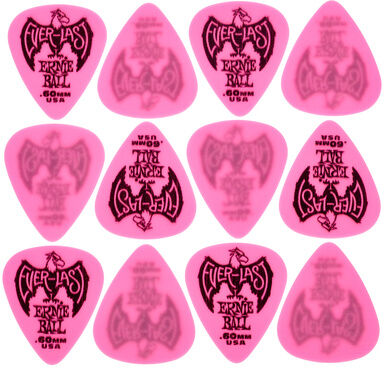 Ernie Ball Everlast Picks 0 60 mm Pink Pink