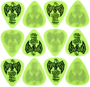 Ernie Ball Everlast Picks 0 88 mm Green Green