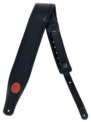 Levys Pad. Garm. Leather Strap 3"" BK Black