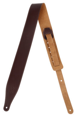 Levys CL Leather Strap 2,5"" DBR Dark brown