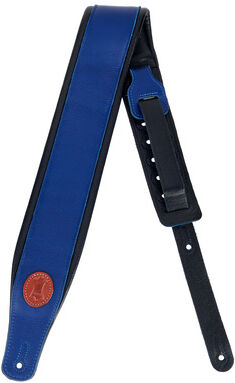 Levys Pad. Garm. Leather Strap 3""BLU Blue