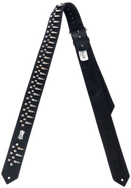 Levys Leather Strap 2"" BLK Rebel Black