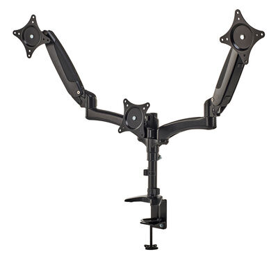 K&M K M 23878 Triple monitor mount Black