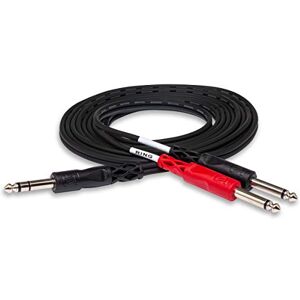 Hosa STP-202, Insert Cable, 1/4 in TRS to Dual 1/4 in TS, 2 m