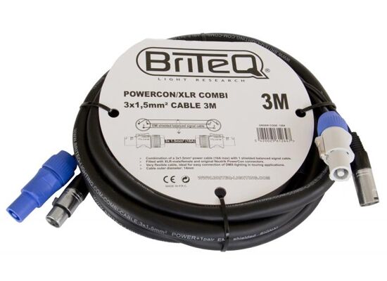 Briteq LICHT Power-Signal Powerconkabel 3m