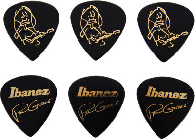 Ibanez Paul Gilbert Plektrum Set schwarz 6 Stück