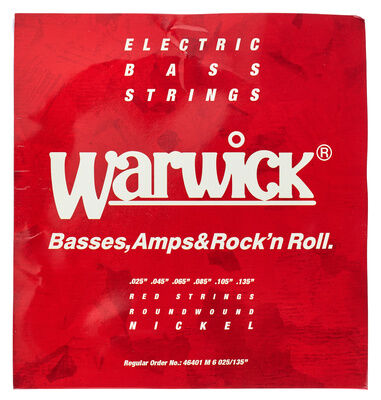 Warwick 46401 Red Strings Nickel