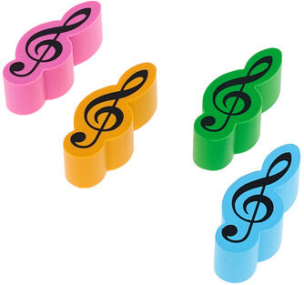 agifty Eraser Violin Clef 4er Set