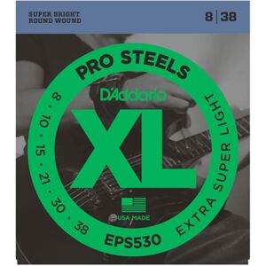 D'Addario EPS530 08-38 Stainless Steel Round Wound - E-Gitarrensaiten