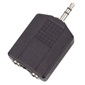 MUSIC STORE Adapter Klinke male 3,5mm stereo / 2x Klinke female 6,3mm stereo - Steckadapter