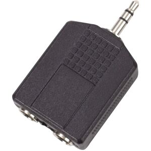 MUSIC STORE Adapter Klinke male 3,5mm stereo / 2x Klinke female 6,3mm stereo - Steckadapter