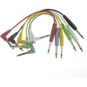 MUSIC STORE Patchkabel 6er-Pack 0,15 m - Mono Patchkabel