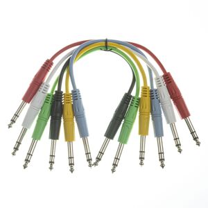 MUSIC STORE Patchkabel 6er-Pack 0,15 m - Stereo Patchkabel
