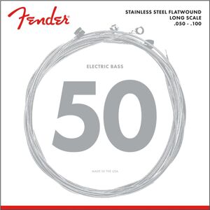 Fender Strings Flatwound 050 100 9050ML stainless steel - Saitensatz für 4-Saiter E-Bass