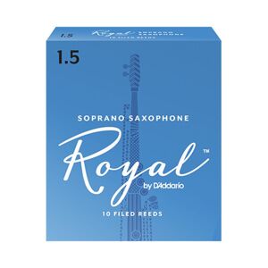 D'Addario Woodwinds RICOROYAL Sopransaxophon 1,5 Schachtel mit 10 Blättern - Blatt für Sopran Saxophone