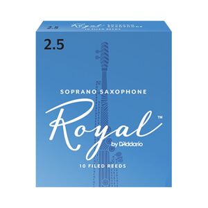 D'Addario Woodwinds RICOROYAL Sopransaxophon 2,5 Schachtel mit 10 Blättern - Blatt für Sopran Saxophone