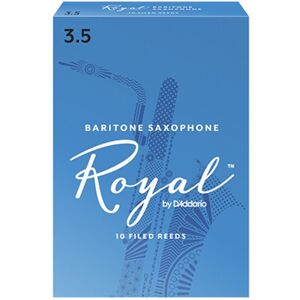 D'Addario Woodwinds RICOROYAL Baritonsax 3,5 Schachtel mit 10 Blättern - Blatt für Bariton Saxophon