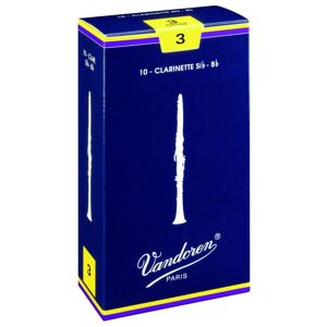 Vandoren Classic Bb-Klarinette  3 Schachtel mit 10 Blättern - Blatt für Bb Klarinette (französisch)
