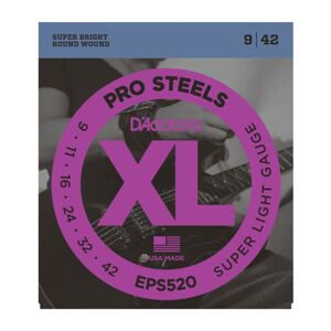 D'Addario EPS520 09-42 Stainless Steel Round Wound - E-Gitarrensaiten