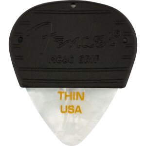 Fender 351 Mojo Grip Picks Celluloid White Moto Thin - Plektren Set