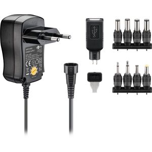 Goobay 3 V - 12 V Universal-Netzteil inkl. 1 USB- und 8 DC-Adapter - max. 7,2 W und 0,6 A