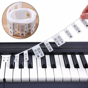 INF Aftagelige klaver- og keyboardetiketter 64 tangenter Hvid