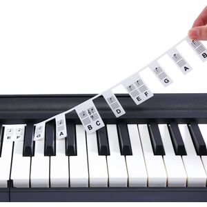 INF Aftagelige klaver- og keyboardetiketter 88 tangenter