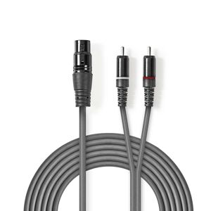 Nedis Xlr Stereokabel Xlr 3 Pin Hun - 2 X Rca Han - 1.5 M