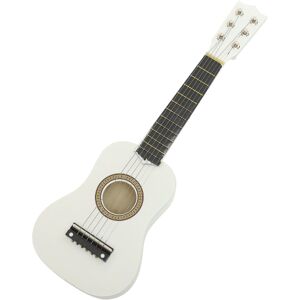 21 tommer akustisk guitar miniguitar musikinstrument træhåndværk til begyndere børn (hvid) White 53.5*17.5*6cm