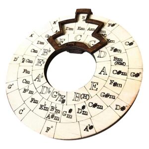Træmelodiværktøj, akkordhjul til musikere, cirkeltræhjul og musikalsk oplysningsværktøj