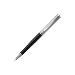 Boss Ballpoint pen with engraved chrome and matte-black lacquer finishes