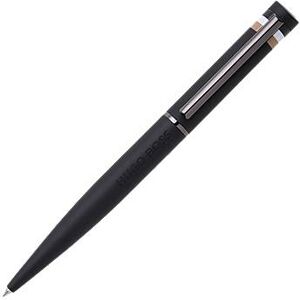 Boss Black ballpoint pen with signature-stripe detail