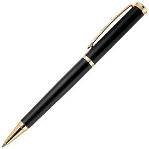 Boss Matte-black ballpoint pen with gold-tone accents