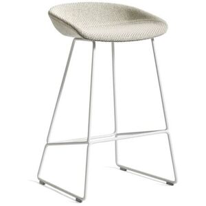 HAY AAS 39 About A Stool Full Upholstery SH: 65 cm - White Powder Coated Steel/Coda 100