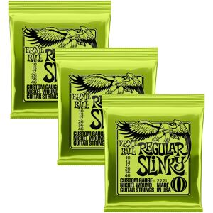 Ernie Ball 2221 Regular Slinky el-guitar-strenge 010-046, 3-pack