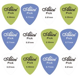 Alice AP-12F mix matte plektre (12 stk)