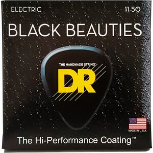 DR Strings BKE-11 Black Beauties black el-guitar-strenge, 011-050