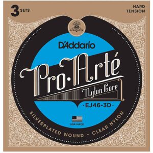 D'Addario EJ46-3D spansk guitar-strenge, hard tension (3 sæt)