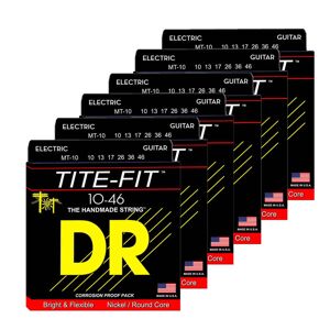 DR Strings MT-10 Tite-fit el-guitar-strenge, 010-046, 6-pack