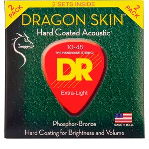 DR Strings DSA-2/10 Dragon skin western-guitar-strenge, 010-048 (2-sæt)