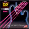 DR Strings NPB-45 Hi-Def Neon Pink bas-strenge, 045-105