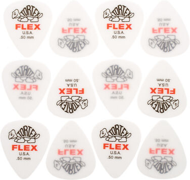 Dunlop Tortex Flex Picks 0,50 12 Blanco