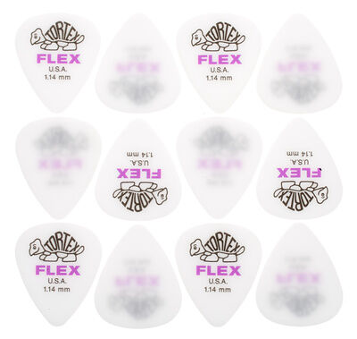 Dunlop Tortex Flex Picks 1,14 12 Blanco