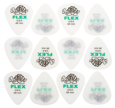 Dunlop Tortex Flex Picks 0,88 12 Blanco