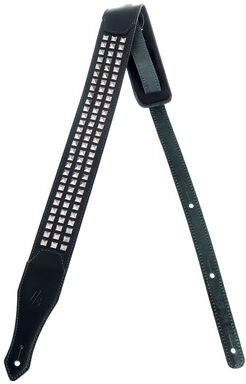 Harley Benton Pyramid 1 Rivet Leather Strap Negro