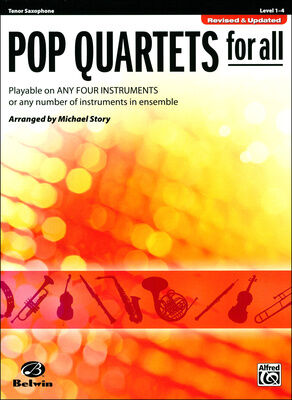 Alfred Music Publishing Pop Quartets For All Tenor Sax