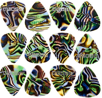 Boss Celluloid Pick Pack M Abalone