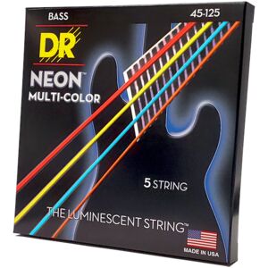 NMCB5-45 Hi-Def Neon multi-color 45-125 jeu de 5 cordes pour basse électrique