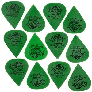 Dunlop Plectrums Tortex Sharp 0,88 12 Vert